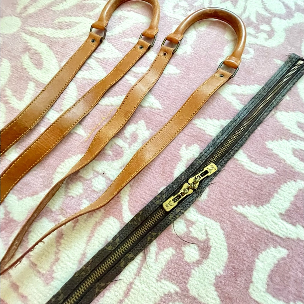 LV Vachetta Handles and Zipper from Keepall 50